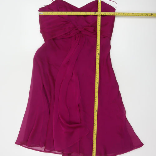 Début Women Purple Size 12 Fit & Flare Chiffon Knee Length Dress