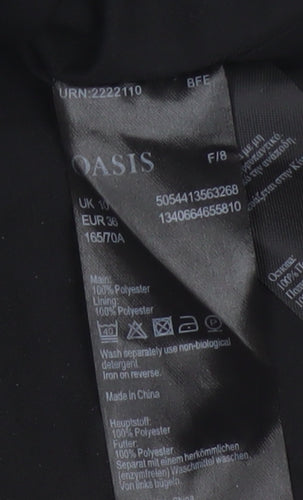 Oasis Women's Black Floral Short A-Line Skirt Size 10
