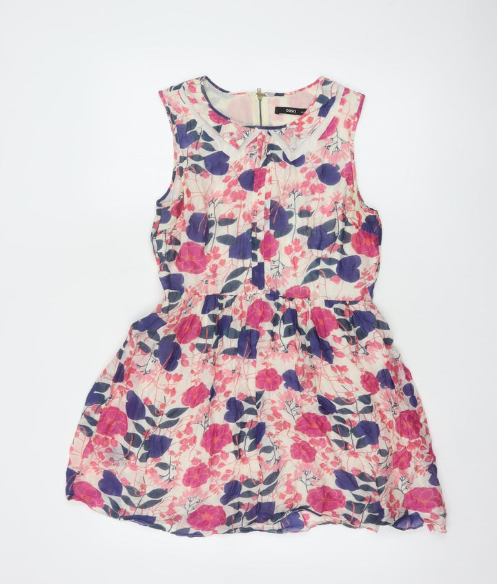 Oasis Women’s Multicoloured Floral Fit & Flare Dress Size 10