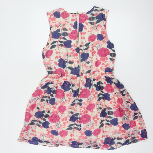 Oasis Women’s Multicoloured Floral Fit & Flare Dress Size 10