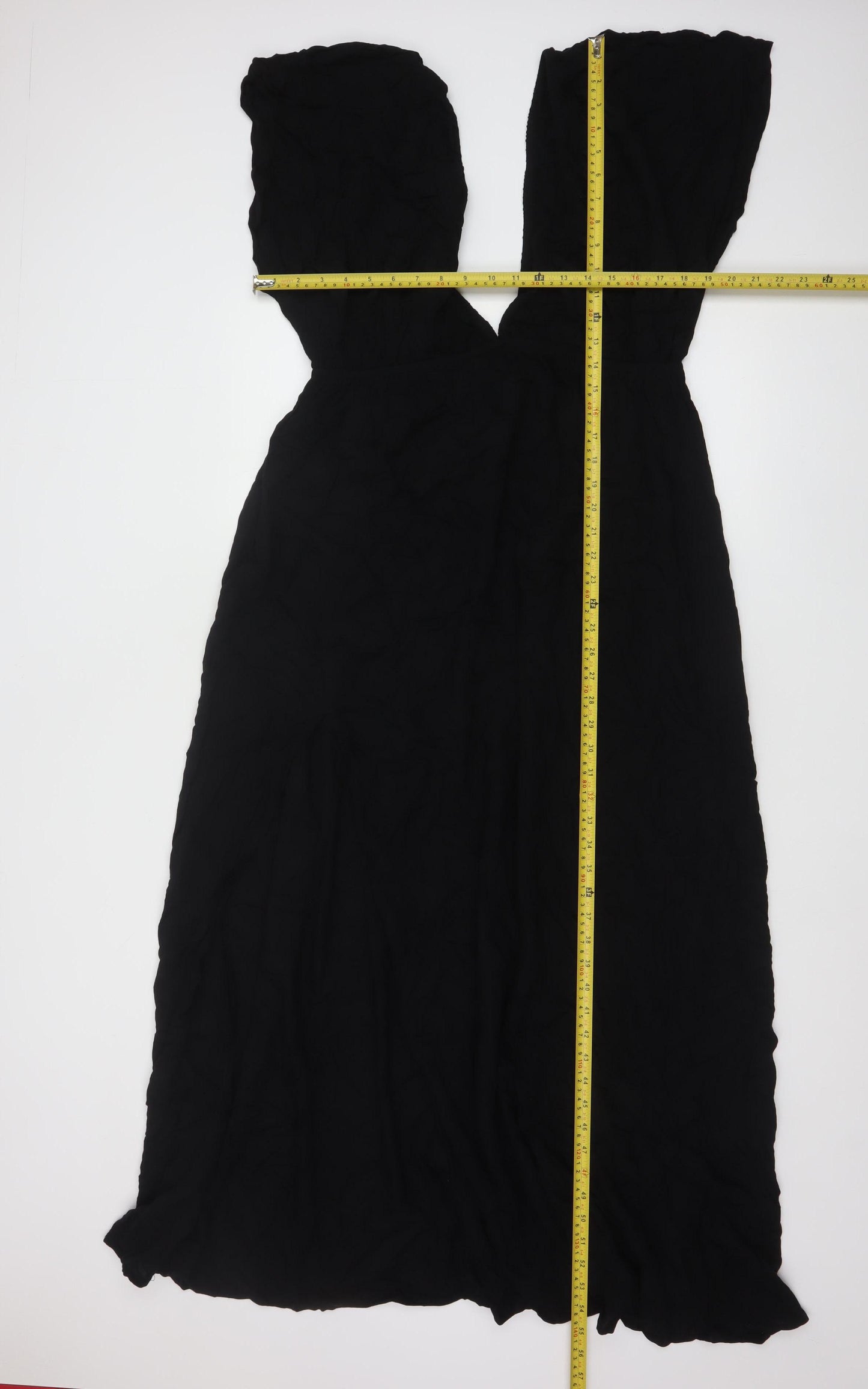 ASOS DESIGN Women’s Black Viscose Midi A-Line Dress Size 16