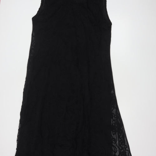 Ann Harvey Women's Black Size 24 Sleeveless Shift Dress