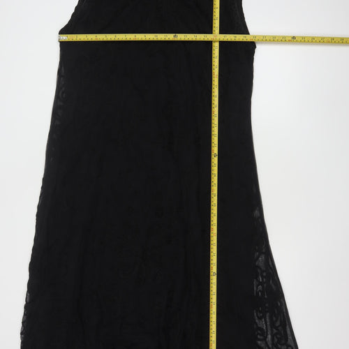 Ann Harvey Women's Black Size 24 Sleeveless Shift Dress