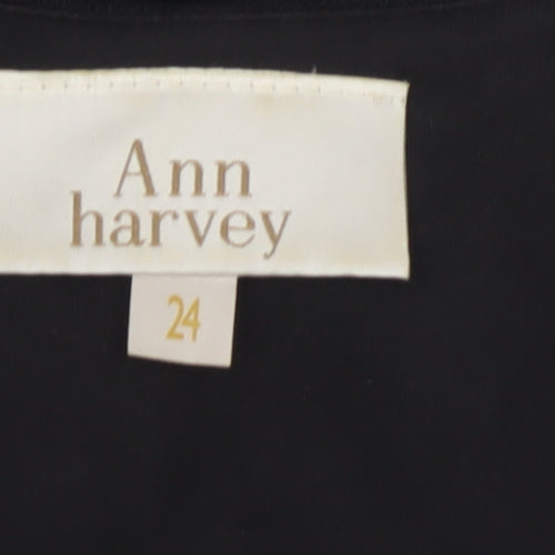 Ann Harvey Women's Black Size 24 Sleeveless Shift Dress