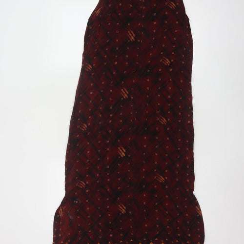 Amanda Smith Petites Brown Silk Sleeveless Shift Dress S