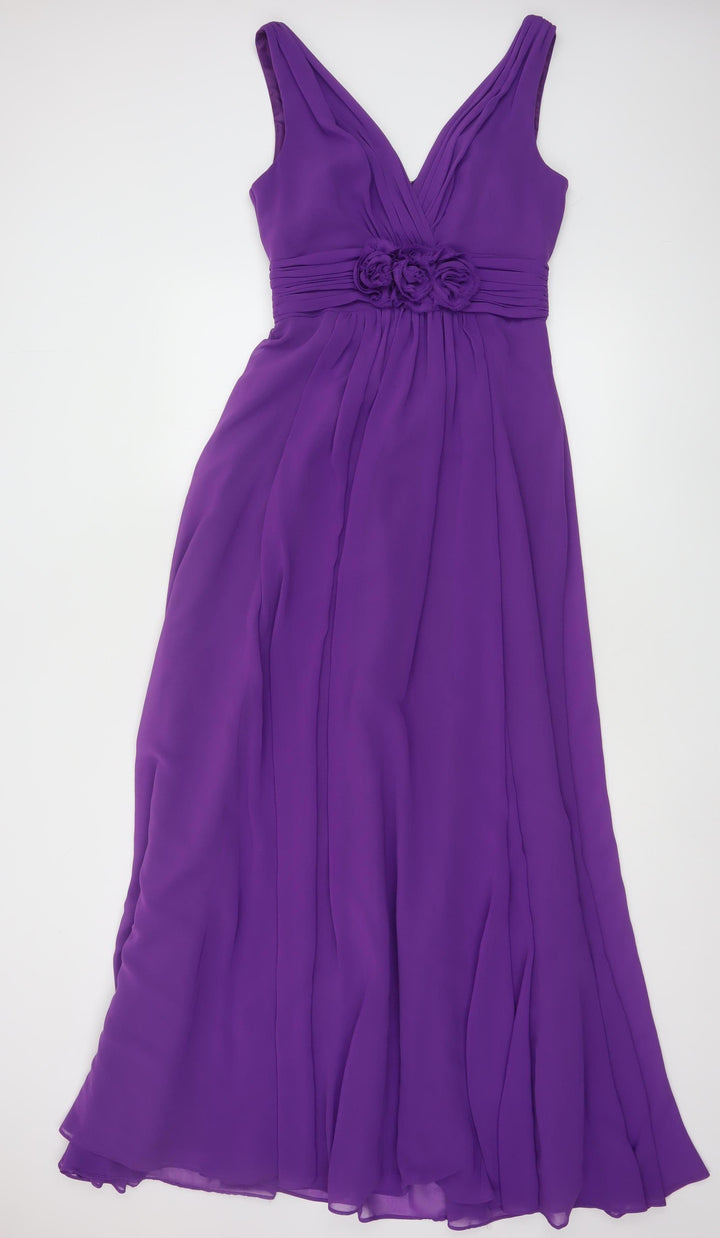 BHS Women’s Purple Long Ball Gown Dress Size 10 Wedding Collection