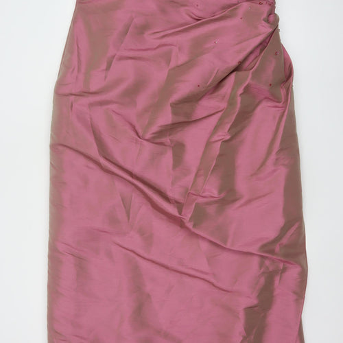 Romantica Women’s Pink Strapless Long Beaded Mermaid Dress Size 22