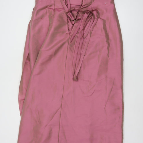 Romantica Women’s Pink Strapless Long Beaded Mermaid Dress Size 22