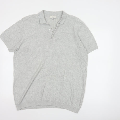 Nines Collection Men's Grey Short Sleeve Polo Shirt XL Classic Fit