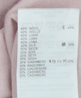 Aquascutum Women Pink Wool Silk Cashmere Sleeveless Tank L