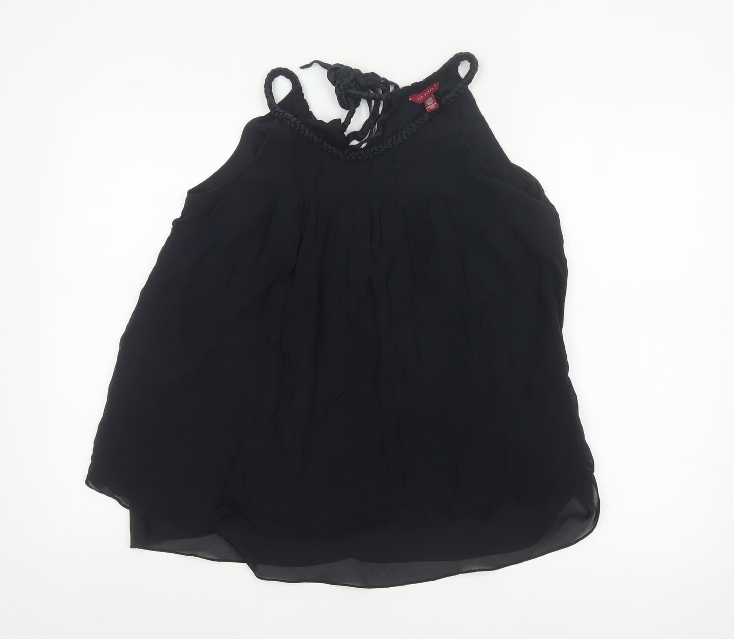 Ted Baker Women’s Black Silk Halter Slip Dress Size 12