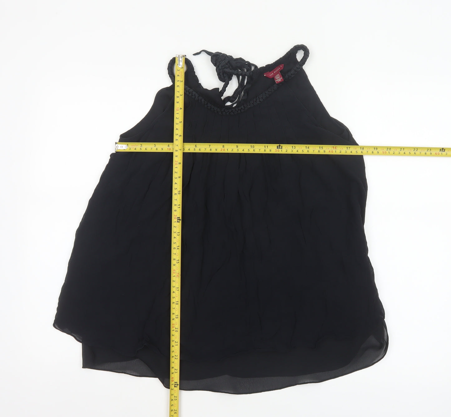 Ted Baker Women’s Black Silk Halter Slip Dress Size 12