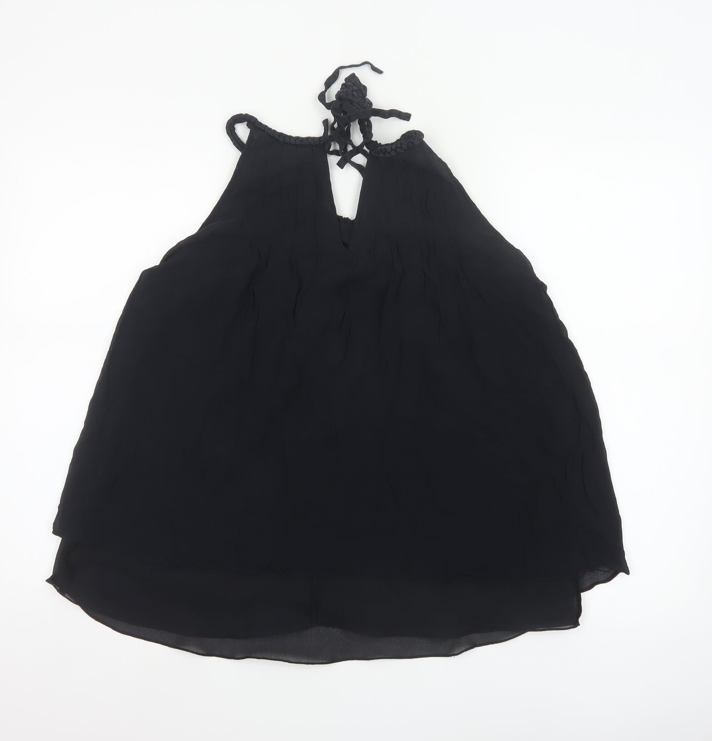 Ted Baker Women’s Black Silk Halter Slip Dress Size 12