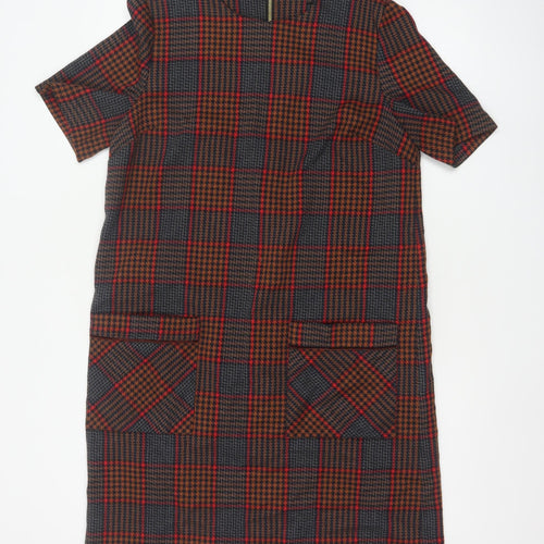 Next Women’s Multicoloured Check Shift Dress Size 14