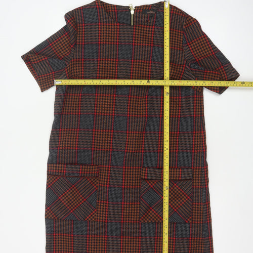Next Women’s Multicoloured Check Shift Dress Size 14