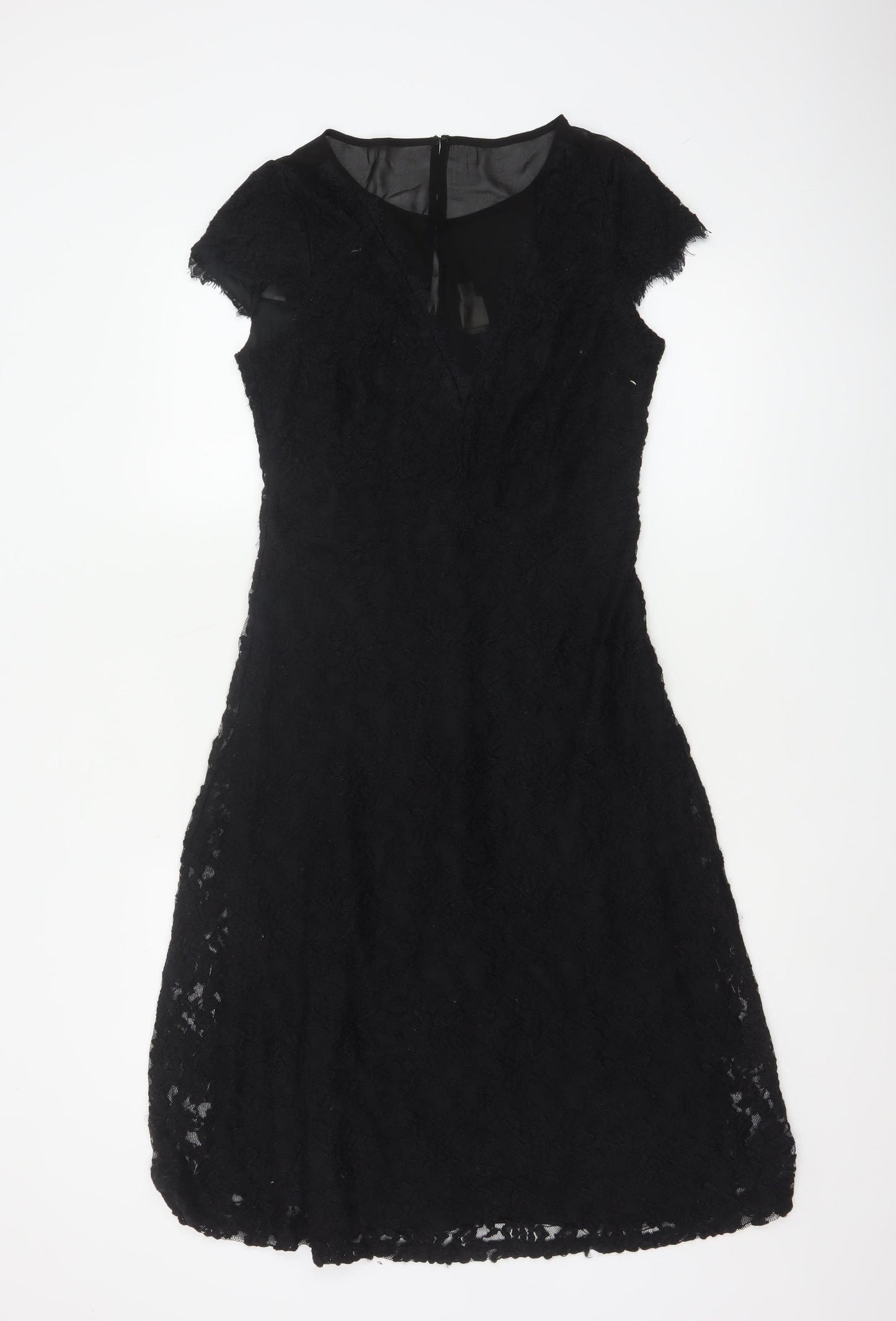 Sangria Women’s Black Lace A-Line Knee Length Dress Size 8