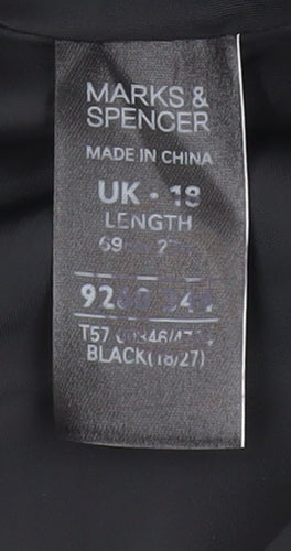 Marks and Spencer Womens Black Size 18 Trumpet Knee Length Skirt