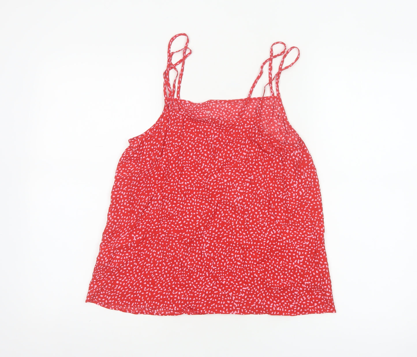 Hush Women's Red Floral Camisole Vest Top Size 8 Viscose Summer