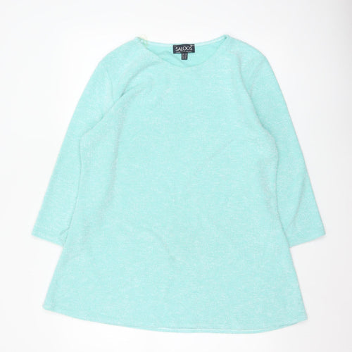 Saloos Women's Green Tunic Blouse Size 18 3/4 Sleeve Stretch Top
