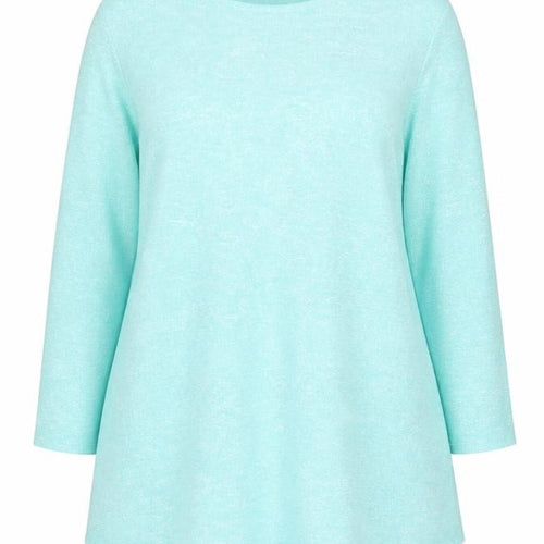 Saloos Women's Green Tunic Blouse Size 18 3/4 Sleeve Stretch Top