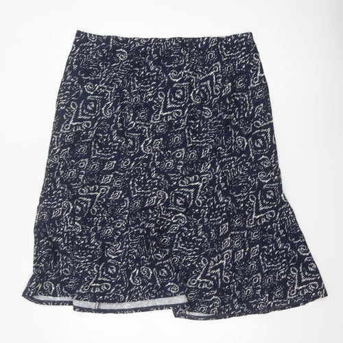 Isle Collection Women's Blue A-Line Linen Skirt Size 20