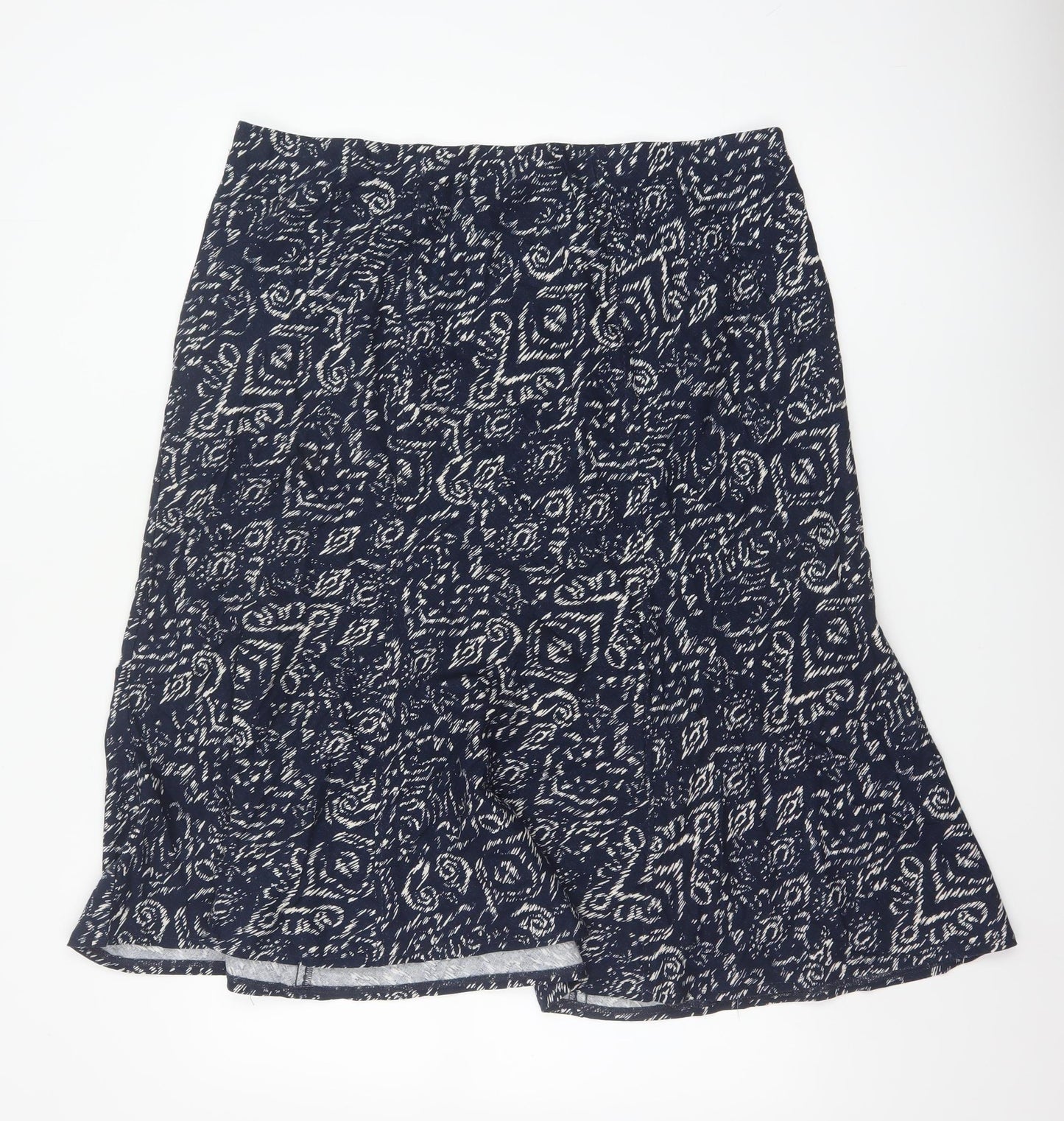 Isle Collection Women's Blue A-Line Linen Skirt Size 20