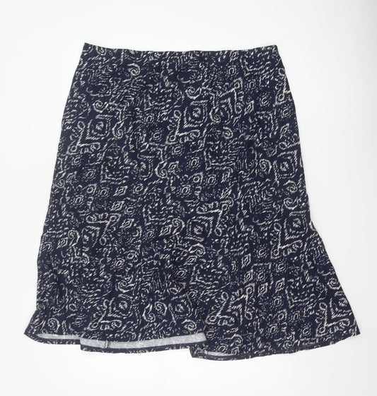 Isle Collection Women's Blue A-Line Linen Skirt Size 20