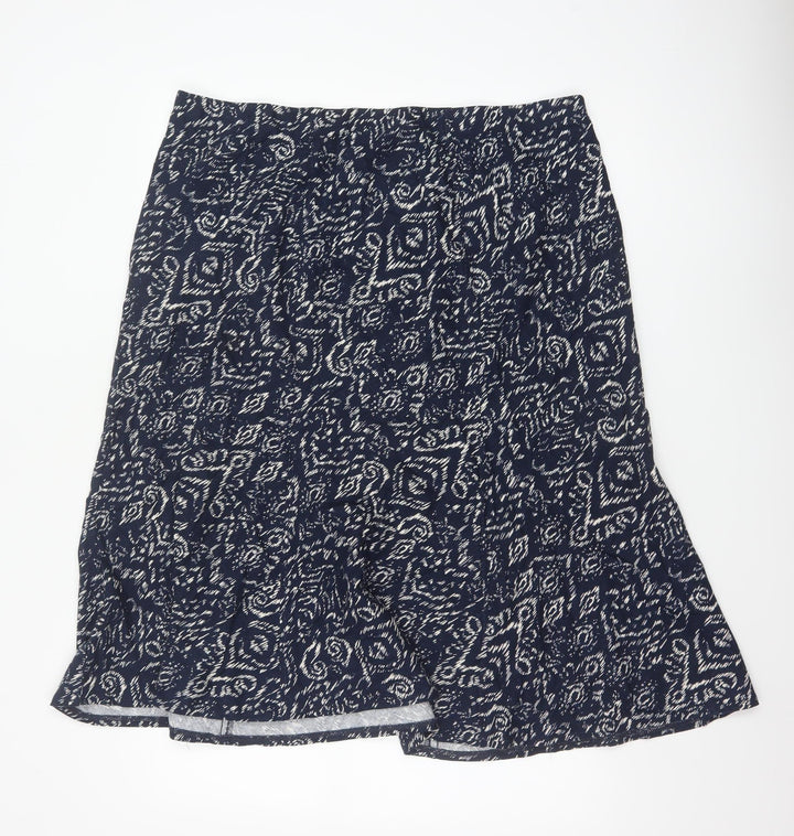 Isle Collection Women's Blue A-Line Linen Skirt Size 20
