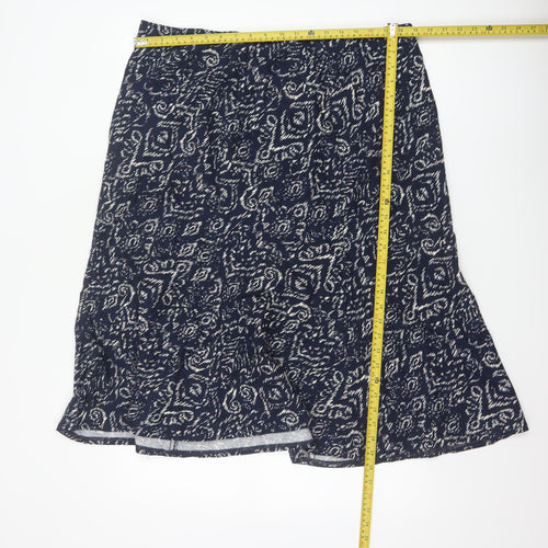 Isle Collection Women's Blue A-Line Linen Skirt Size 20