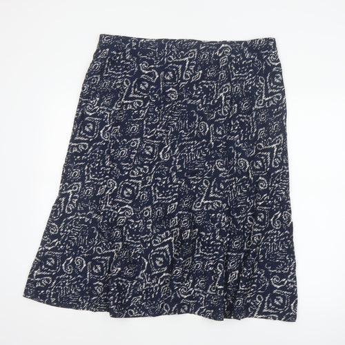 Isle Collection Women's Blue A-Line Linen Skirt Size 20