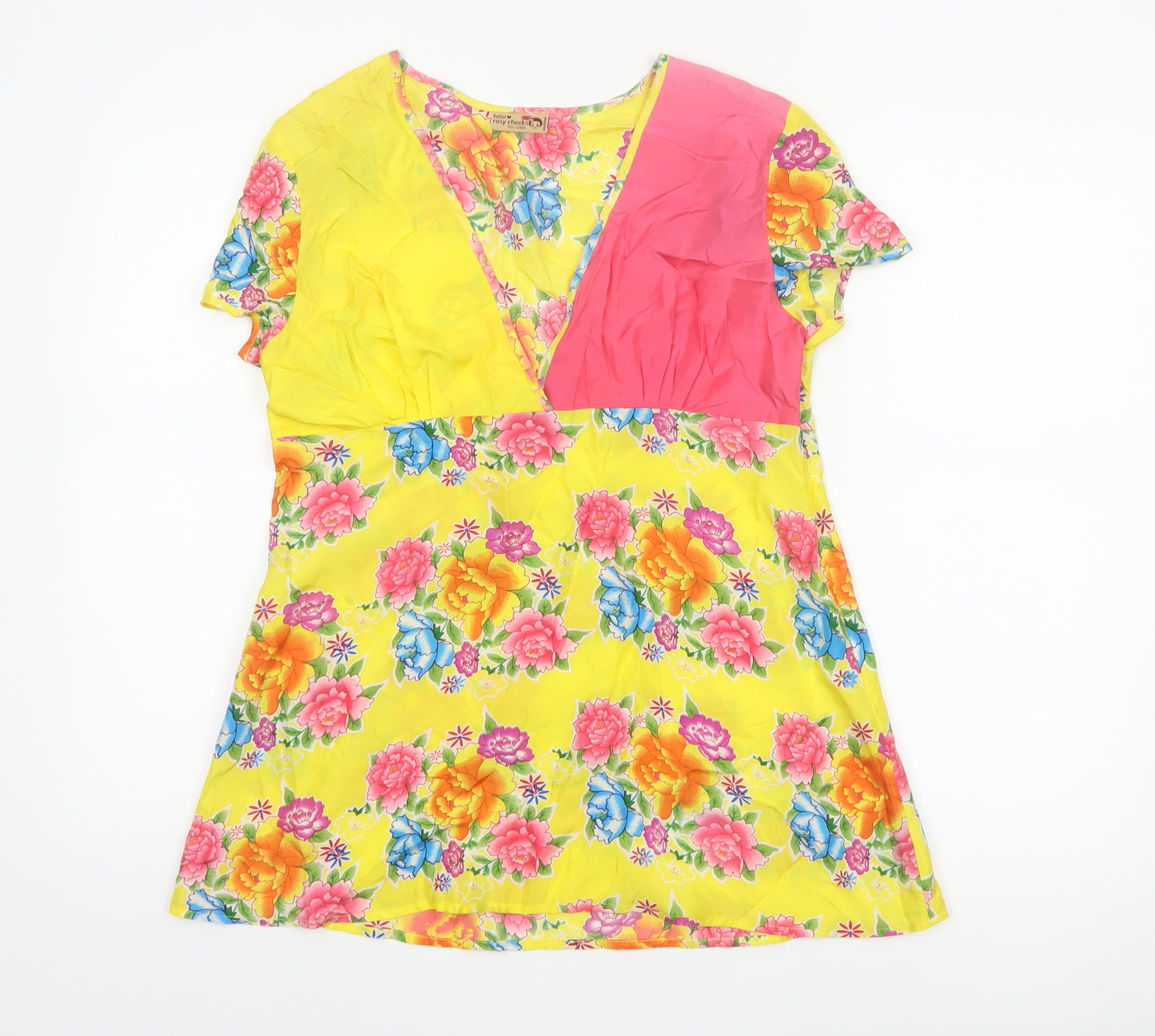 Ringspun Womens Multicoloured Silk Floral Tunic Blouse Size 6