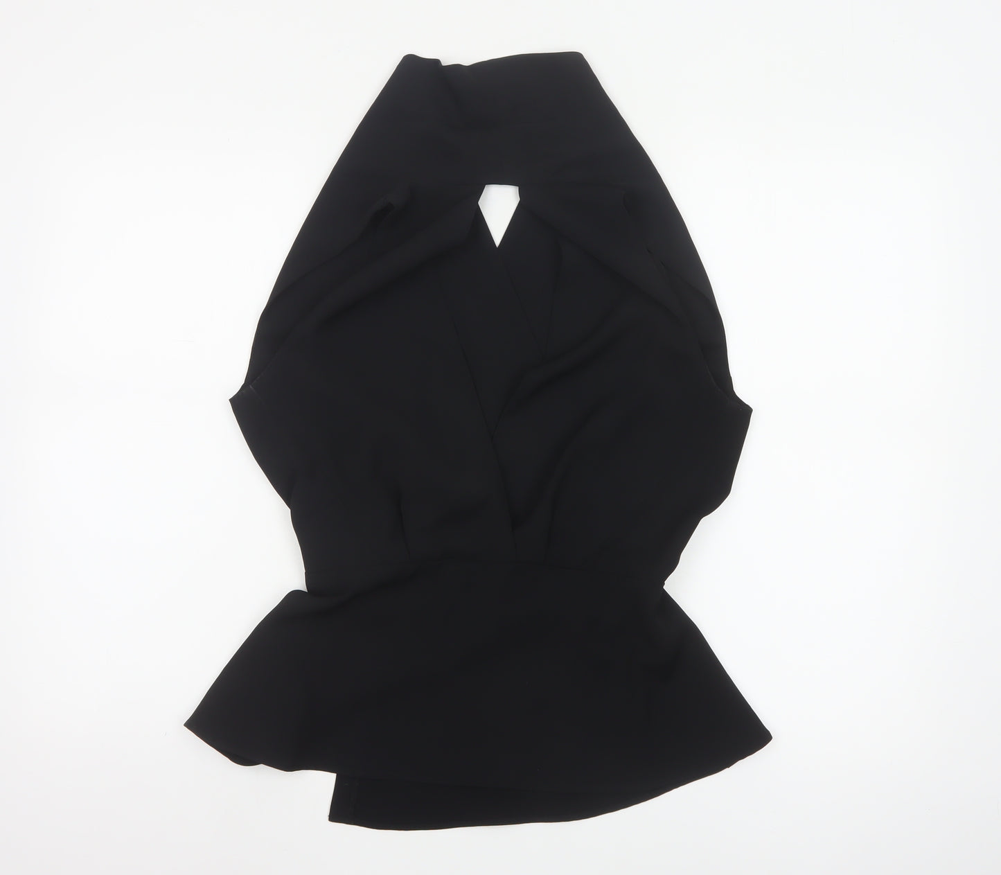 Coast Women's Black Wrap Sleeveless Blouse UK 10