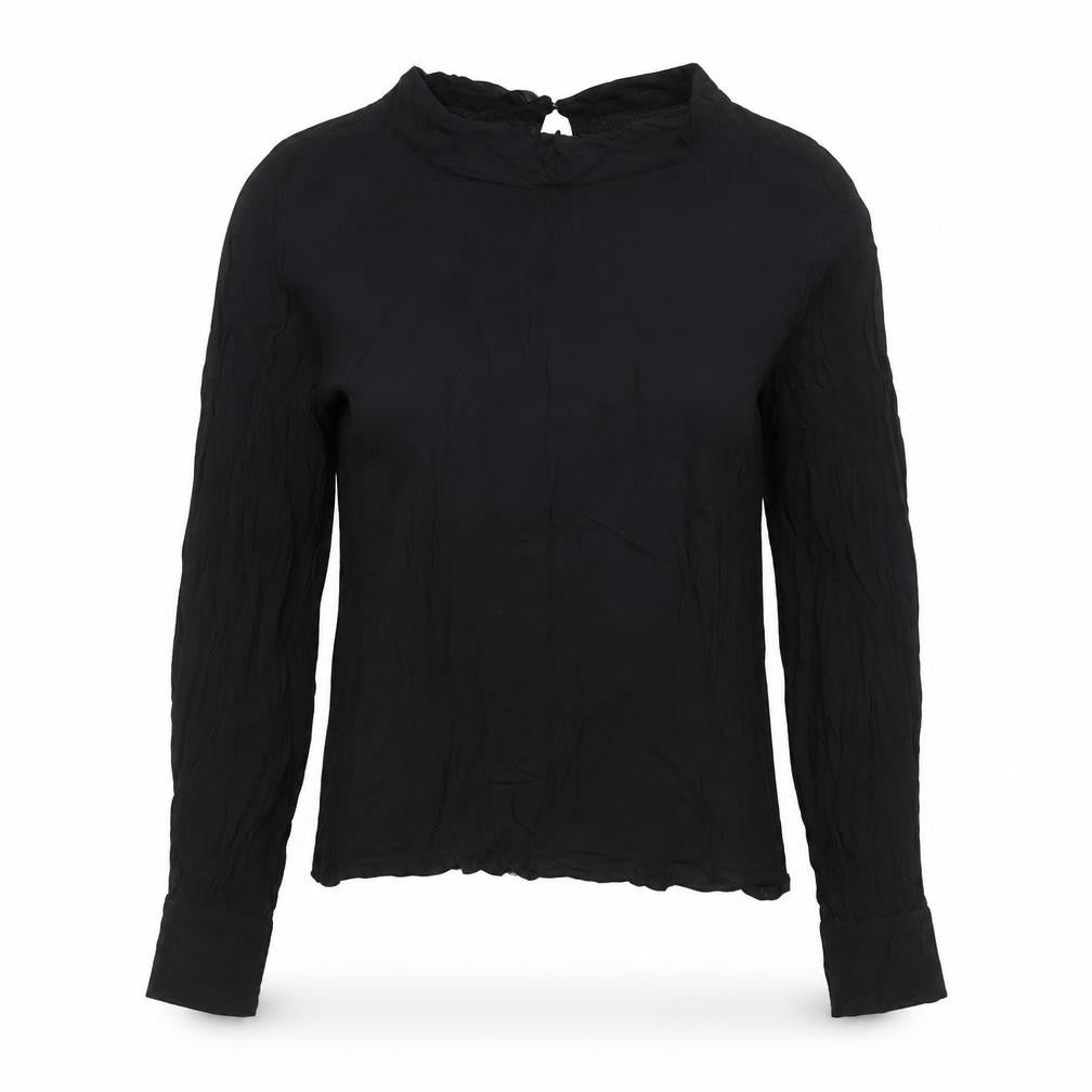 & Other Stories Women Black High Neck Long Sleeve Blouse Size 8