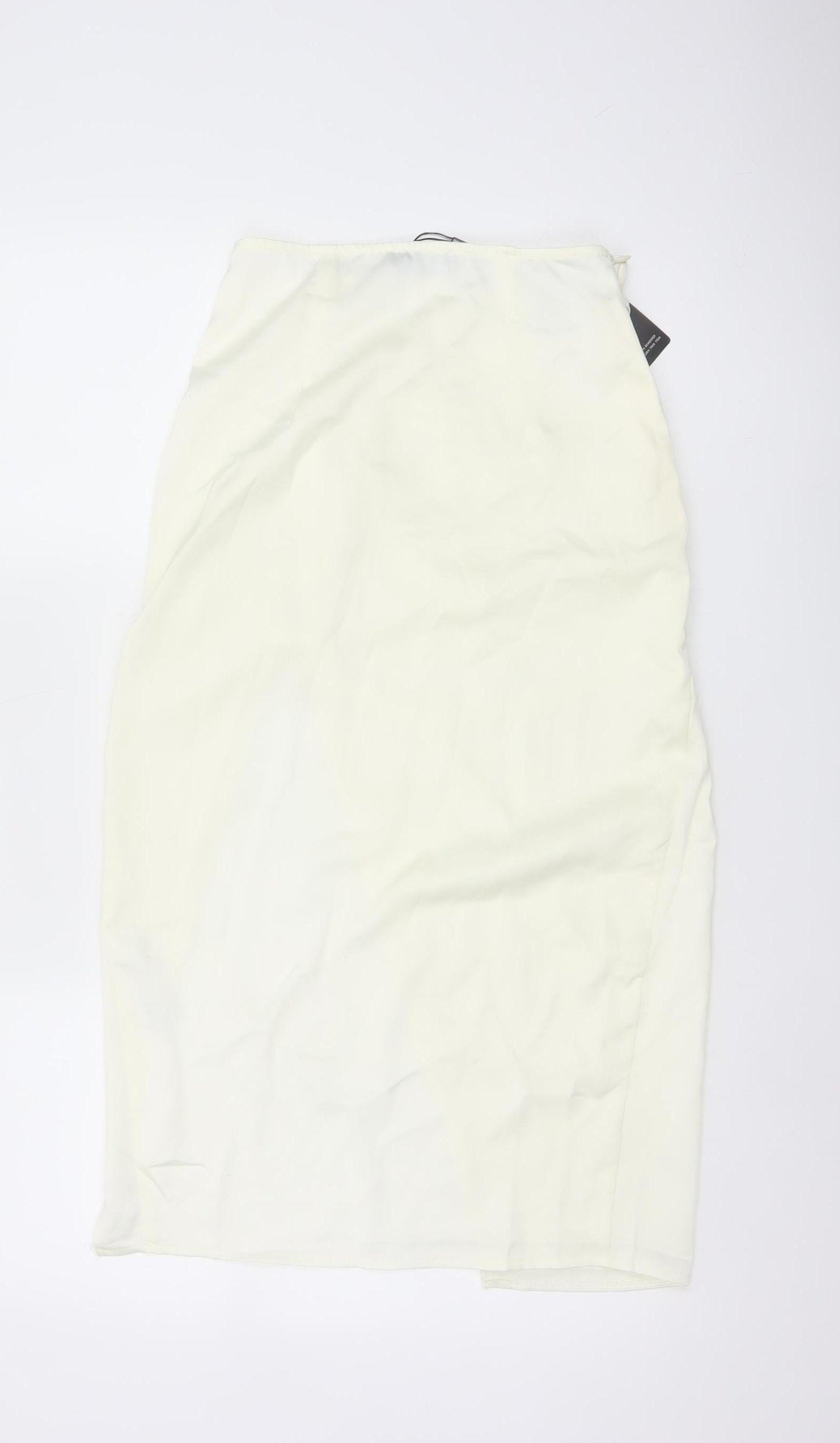PrettyLittleThing Womens Ivory Midi Pencil Skirt Size 8