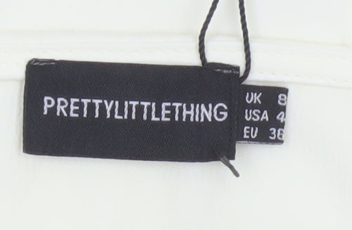 PrettyLittleThing Womens Ivory Midi Pencil Skirt Size 8