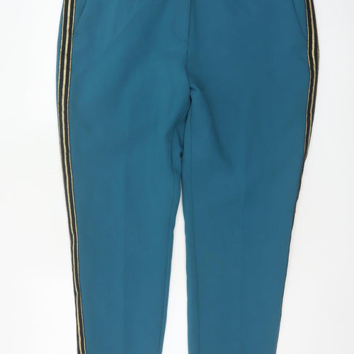Marks and Spencer Women’s Teal Trousers Size 18 Regular Polyester Blend