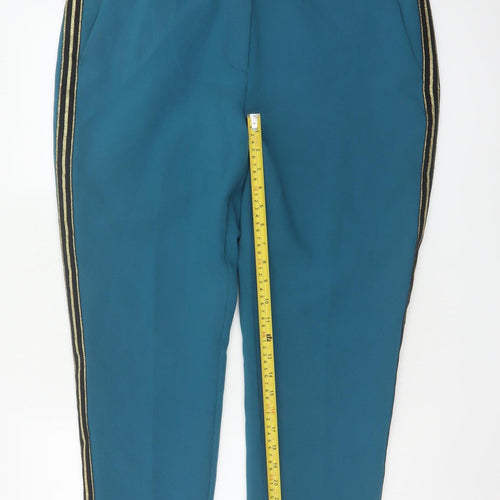 Marks and Spencer Women’s Teal Trousers Size 18 Regular Polyester Blend