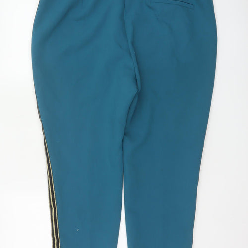 Marks and Spencer Women’s Teal Trousers Size 18 Regular Polyester Blend
