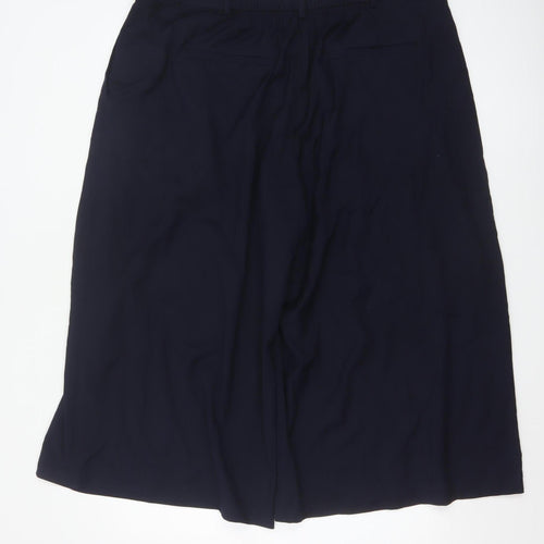 Marks and Spencer Women’s Dark Navy Wide-Leg Regular Trousers Size 20