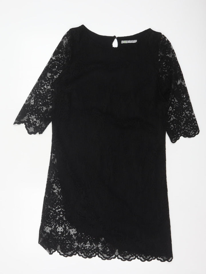 Marks and Spencer Women’s Black Lace Shift Dress Size 10