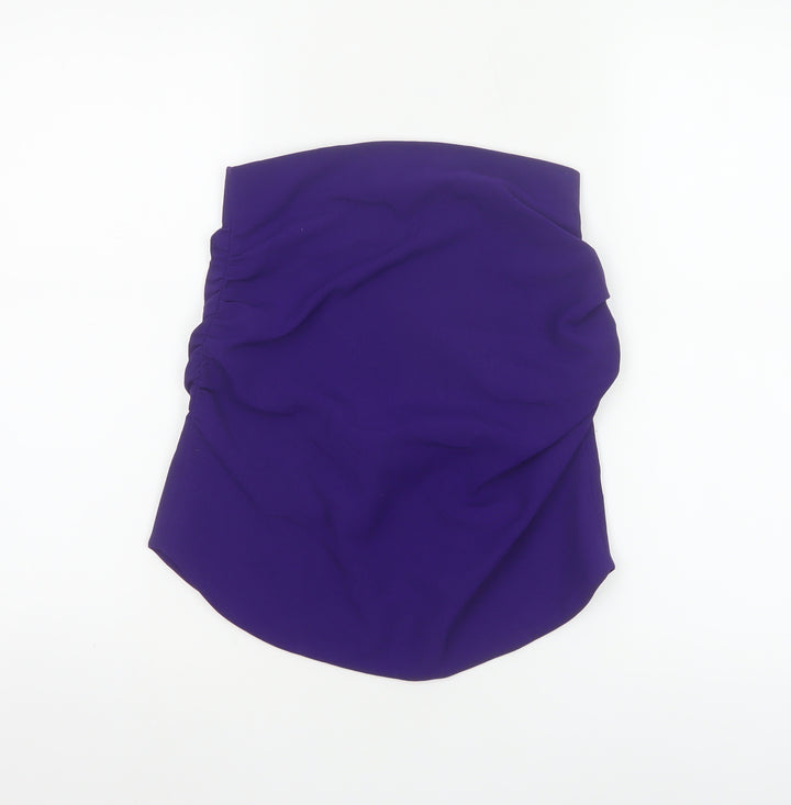 Zara Women Purple Strapless Camisole Top XS Woven Partywear