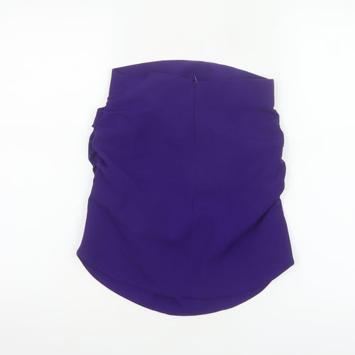 Zara Women Purple Strapless Camisole Top XS Woven Partywear