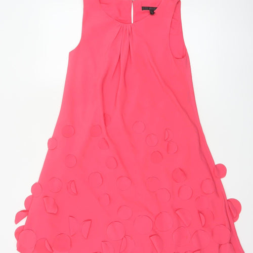 Coast Women Pink Sleeveless Shift Dress Size 8 Party Elegant