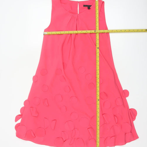 Coast Women Pink Sleeveless Shift Dress Size 8 Party Elegant