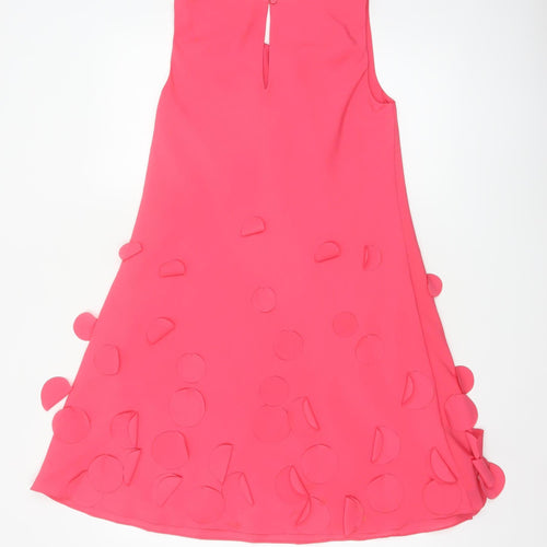Coast Women Pink Sleeveless Shift Dress Size 8 Party Elegant