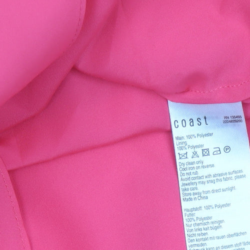 Coast Women Pink Sleeveless Shift Dress Size 8 Party Elegant