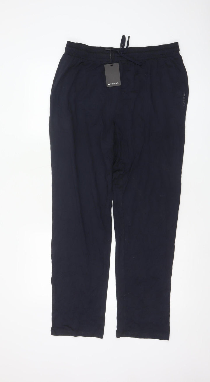 Marks and Spencer Autograph Men Blue L Lounge Pants Cotton Modal