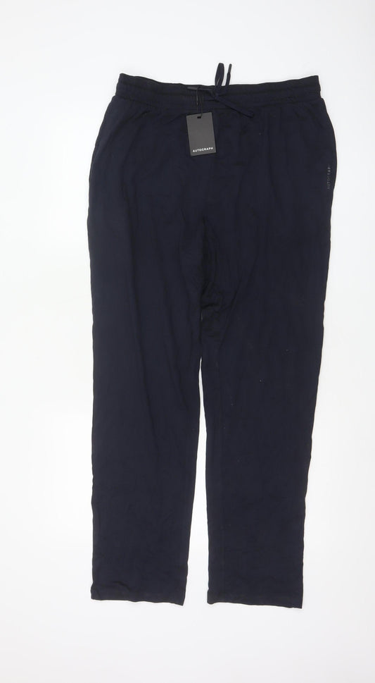 Marks and Spencer Autograph Men Blue L Lounge Pants Cotton Modal