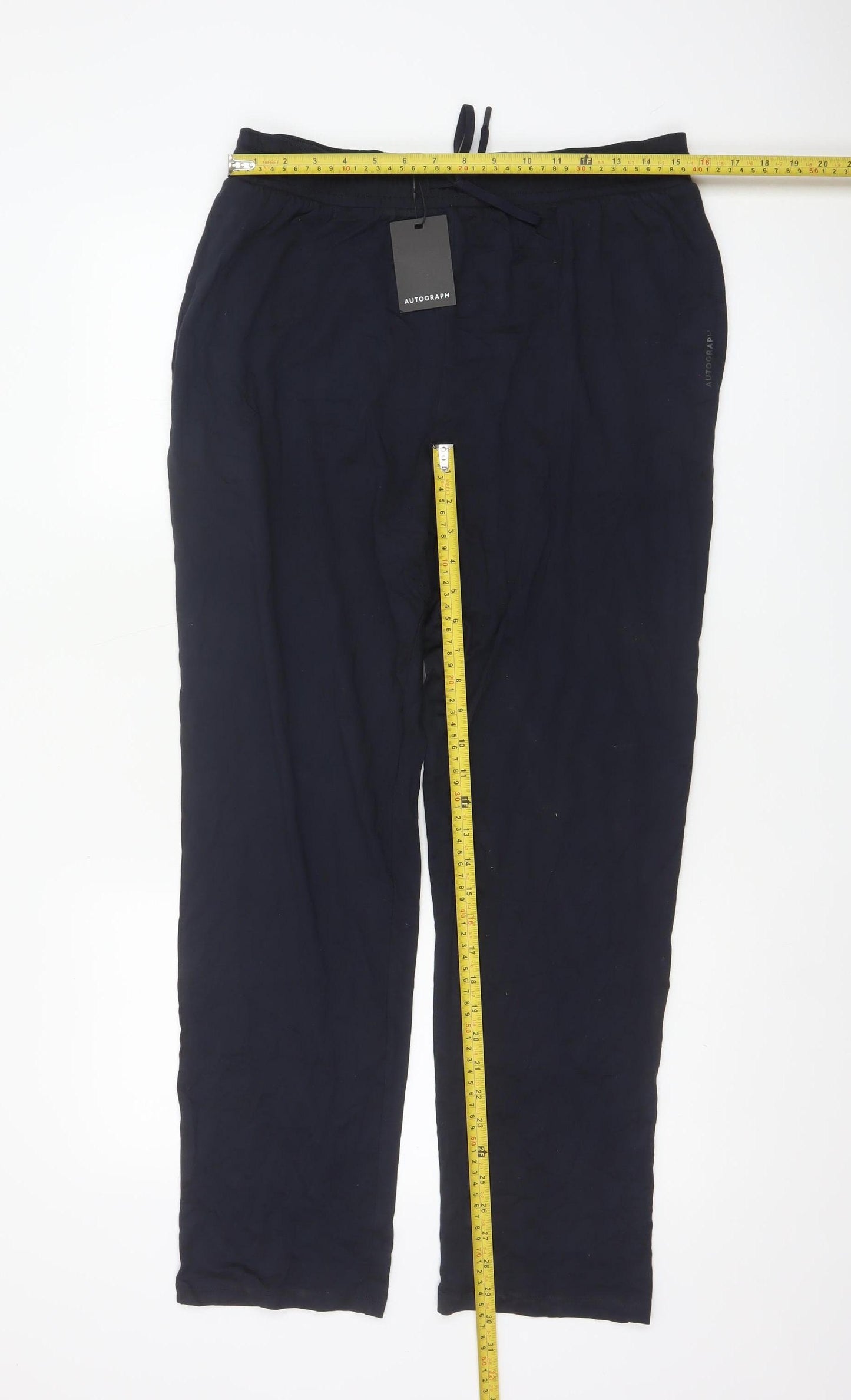 Marks and Spencer Autograph Men Blue L Lounge Pants Cotton Modal