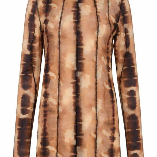 ASOS DESIGN Women's Brown Tie Dye Mesh Bodycon Mini Dress Size 8